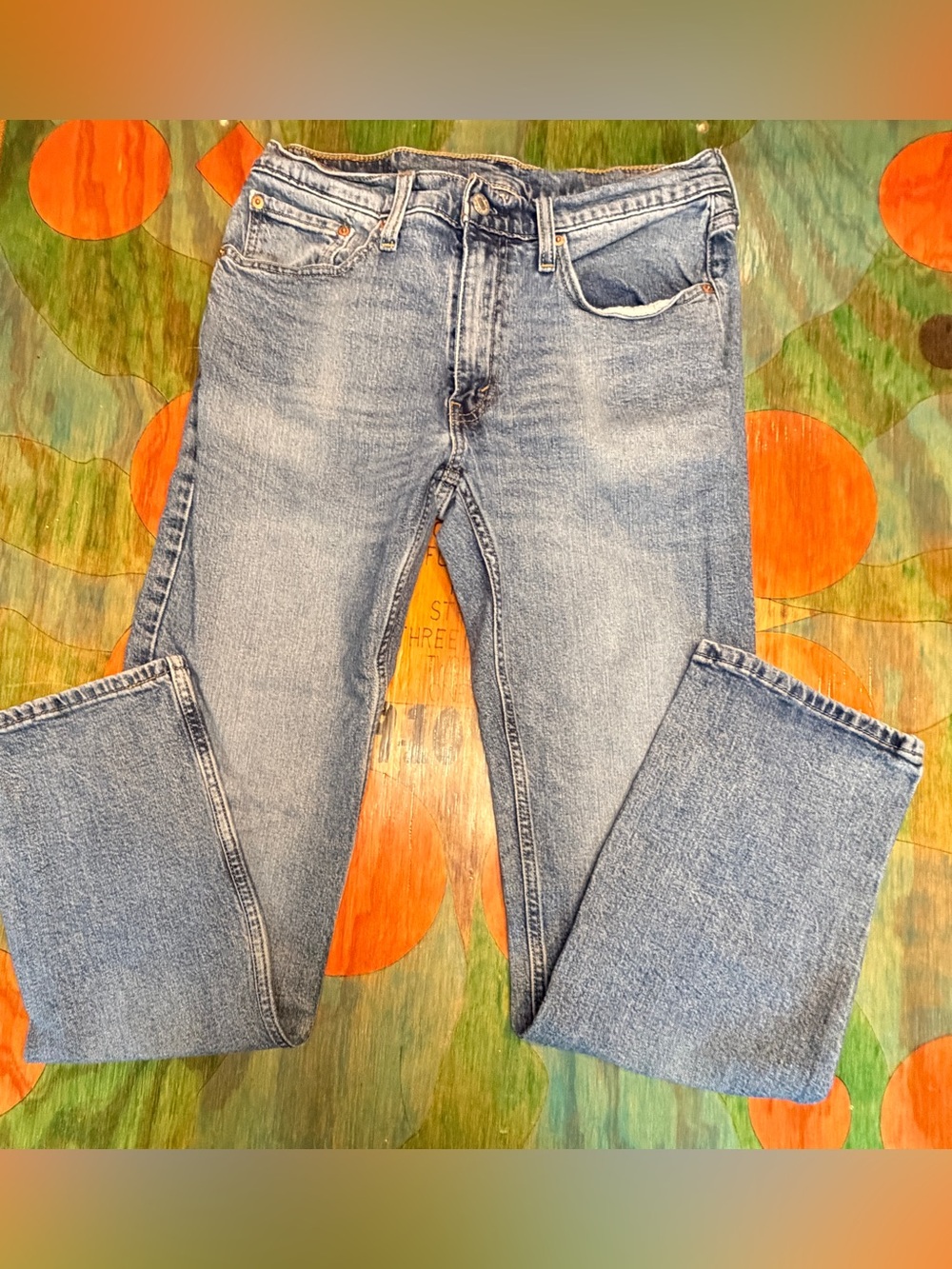 Levis 514 Straight Fit Mens Jeans Blue Light Wash 32x30 Actual Sz 30 x 30 Denim